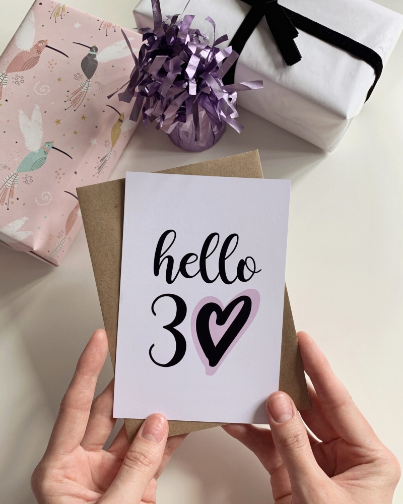 Открытка «hello 30»