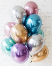 Латексные шары ХРОМ Разноцветные