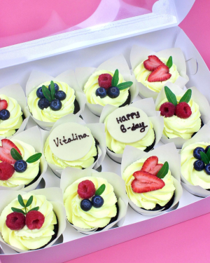 Капкейки Happy Birthday 12 шт