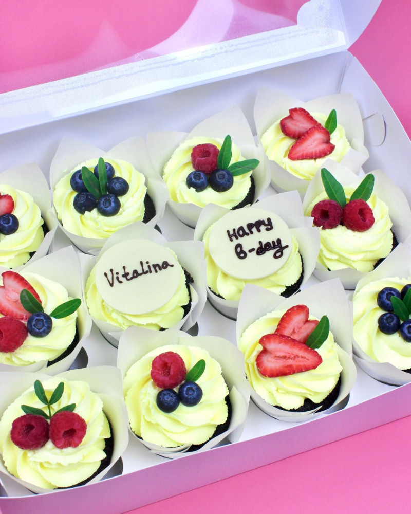Капкейки Happy Birthday 12 шт