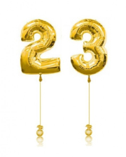 Цифры золотые 23