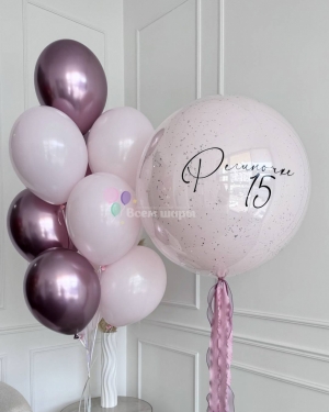 Шары для девочки на день рождения нежно-розовые