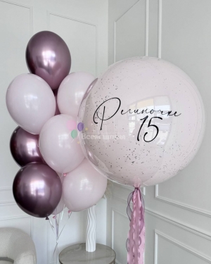 Шары для девочки на день рождения нежно-розовые