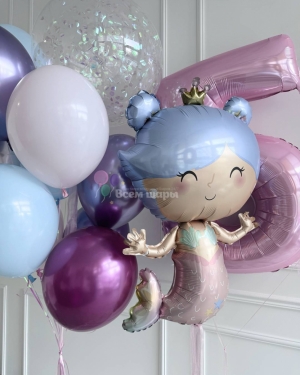 Шары девочке на 5 лет с русалкой