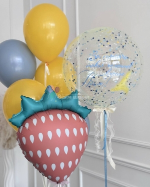 Шары для подруги с клубникой