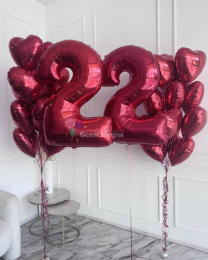 Шары-сердца для девушки на 22 года