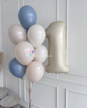 Шары на 1 год пастельные для мальчика