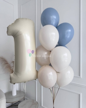Шары на 1 год пастельные для мальчика
