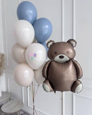 Шары мальчику с мишкой