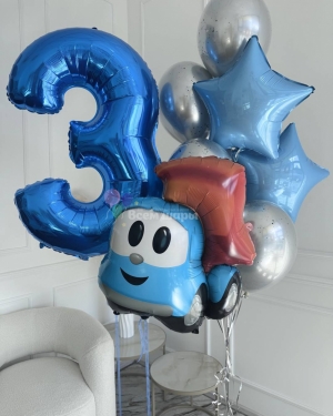 Шары мальчику на 3 года с грузовиком