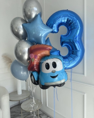 Шары мальчику на 3 года с грузовиком