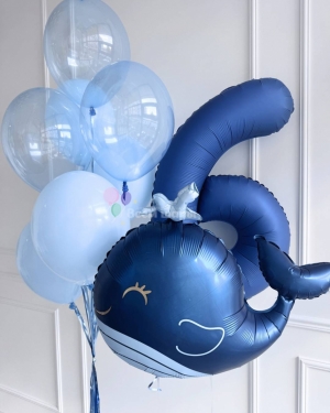 Шары на 6 лет мальчику "Ты мое море" с китом