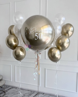 Шары на юбилей мужчине золотые
