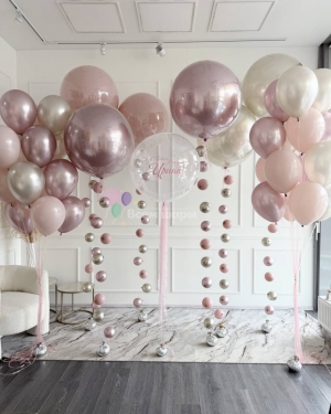 Шары-цепочки на день рождения девушки 