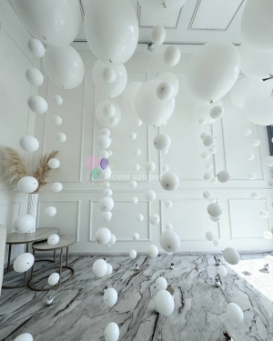 Шары-цепочки белые на свадьбу