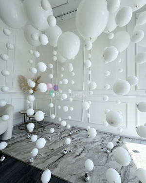Шары-цепочки белые на свадьбу