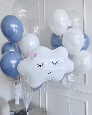 Шары на выписку с облаком