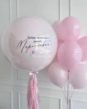 Шары на выписку девочки "Добро пожаловать домой"