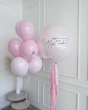 Шары на выписку девочки "Добро пожаловать домой"