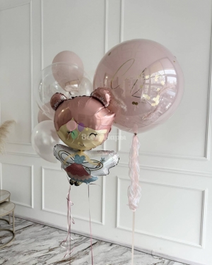 Шары для девочки розовые с феей