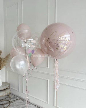 Шарики девочке на день рождения розовые