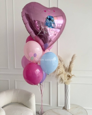 Шары для девочки на день рождения Лило и Стич