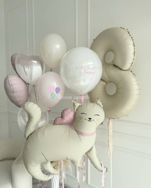 Шары для девочки на 8 лет с кисой
