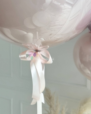 Шарики для девушки на день рождения розовый хром