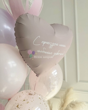 Шарики для девочки на день рождения пастель