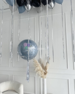 Шар большой голубой мальчику на день рождения