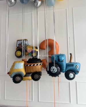 Шары на 3 года мальчику с тракторами