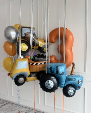 Шары на 3 года мальчику с тракторами