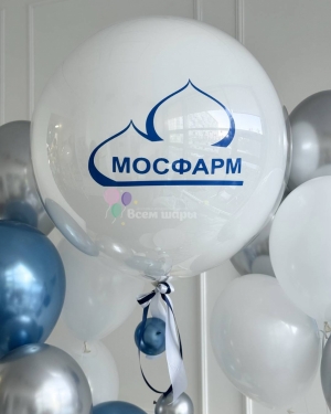 Шары для мужчины синие с серебром