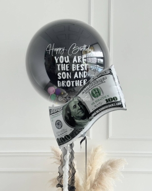 Шары на день рождения мужчины с долларами