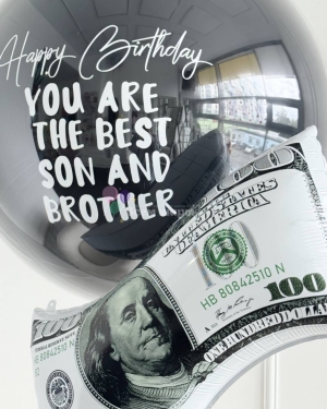 Шары на день рождения мужчины с долларами