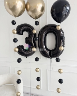 Шары мужчине на 30 лет с цепочками 