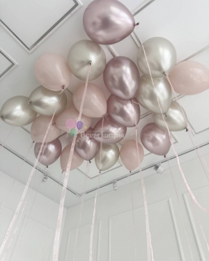 Шары под потолок "Розовое золото"