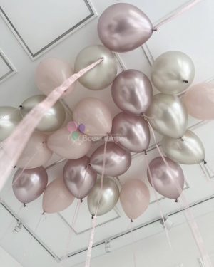 Шары под потолок "Розовое золото"