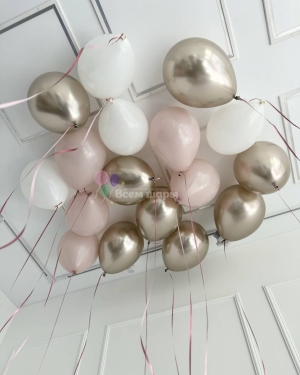 Шары под потолок "Розовое золото"