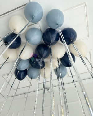 Шары под потолок для мальчика голубые