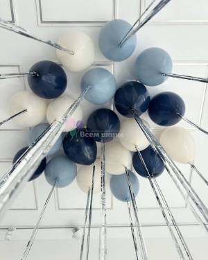 Шары под потолок для мальчика голубые