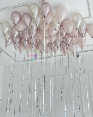 Шары под потолок для девушки розовая дымка