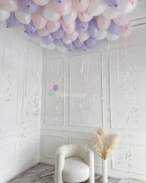 Шары под потолок лавандовые