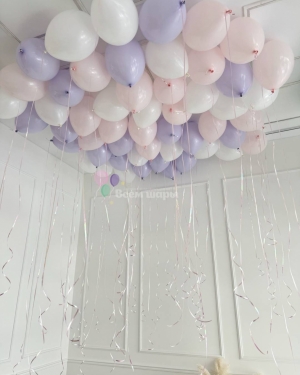 Шары под потолок лавандовые