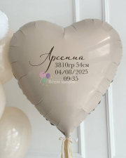 Шары на выписку мальчика с сердцем и облаком