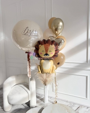 Шары для мальчика на выписку со львом