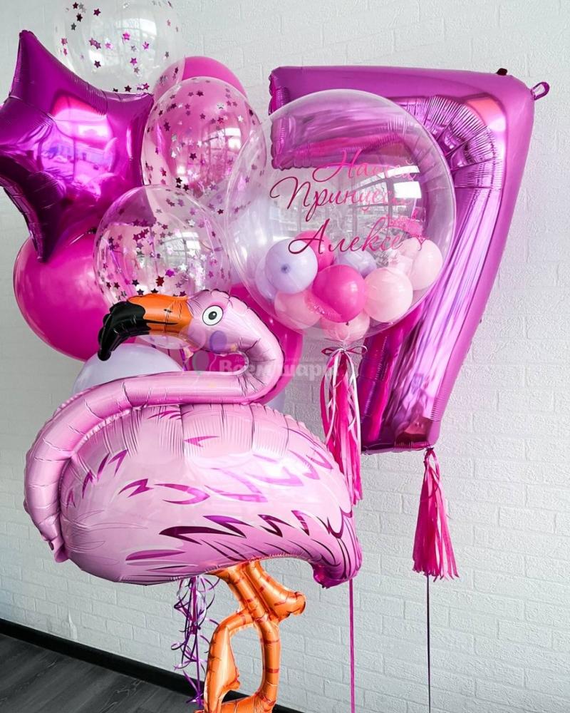 Шарики "Розовый Фламинго"