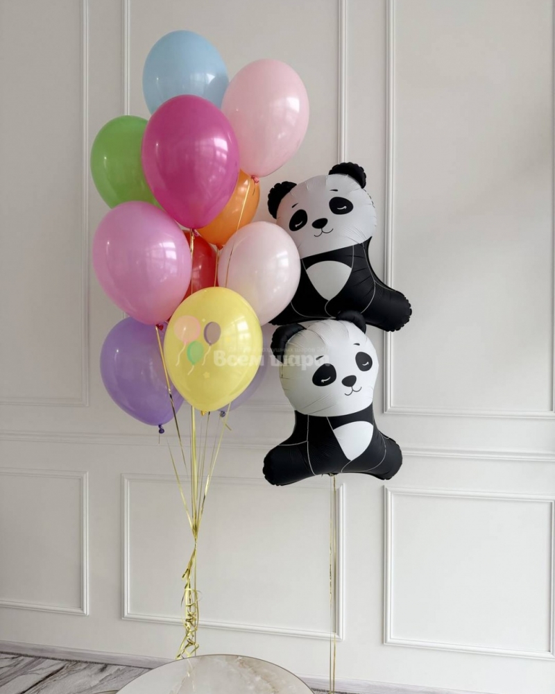 Фонтан из воздушных шаров Лисенок