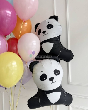 Шары девочке на день рождения с пандами