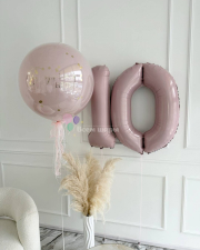 Шары девочке на 10 лет нежно-розовые